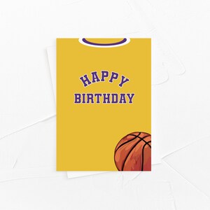 Postkarte - Basketball jungs kindergeburtstag happy birthday gruss geschenk glückwunsch