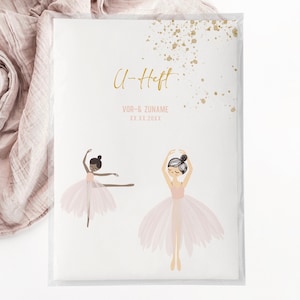 C: U-Heft + Impfpasshülle - Ballerina, Ballet, tanzen, baby, girl, geschenk zur geburt, personalisiert, schutzhülle