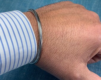 Silber Herren Armband,Silber Manschette Armband,Geschenk für Männer,Silber Armband für Mann,handgefertigte Armband,Geschenk für ihn,