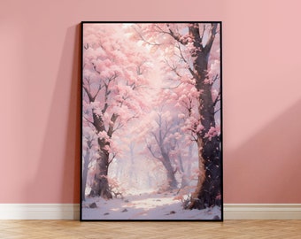 Póster Bosque de cerezos japoneses, Sakura, Anime y Manga, Póster impreso