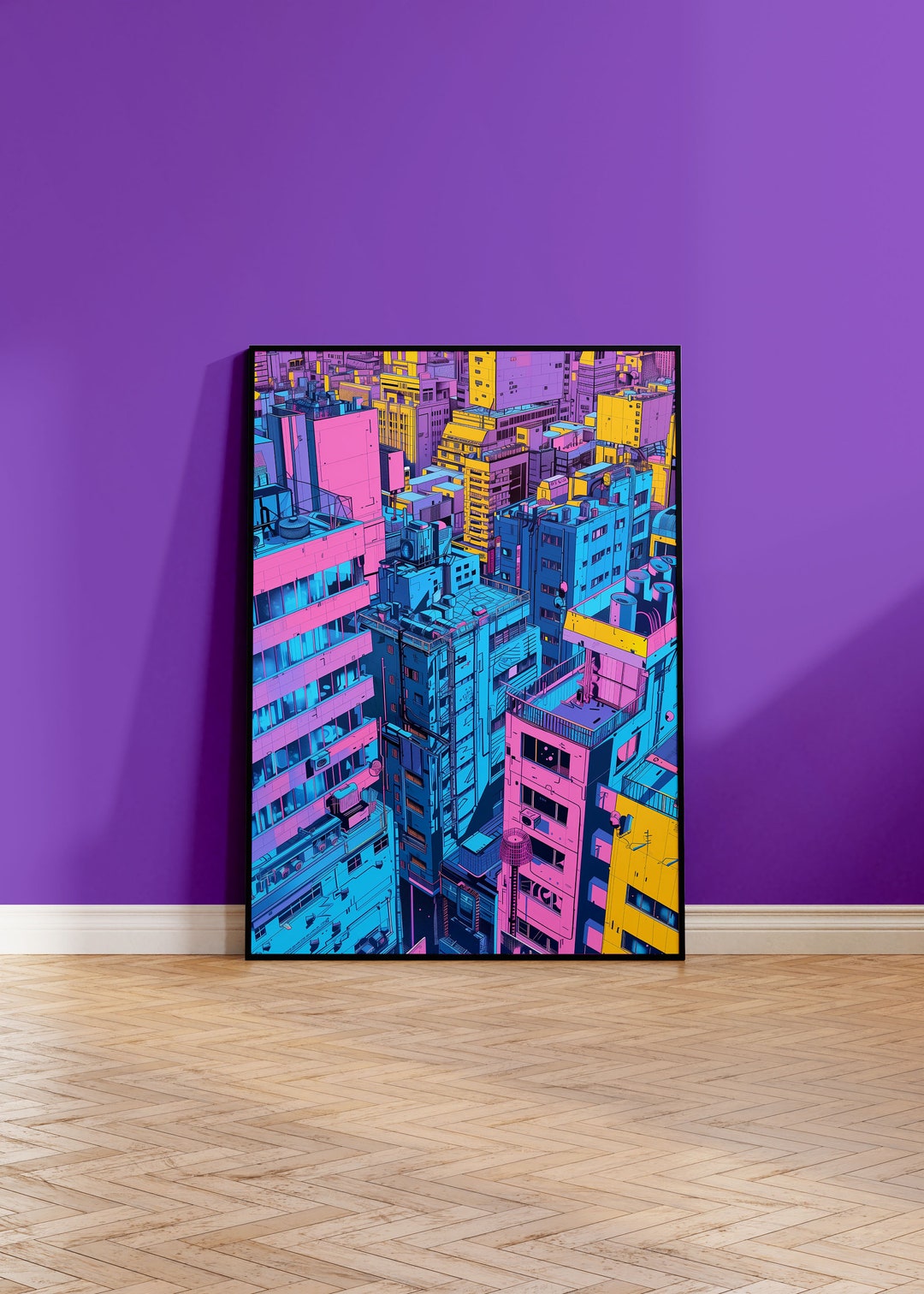 Cyberpunk City Art | Cyberpunk Poster | Cyberpunk Building Art ...