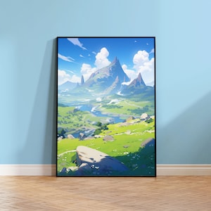 Poster ispirato a Genshin Impact | Poster ispiratore della natura