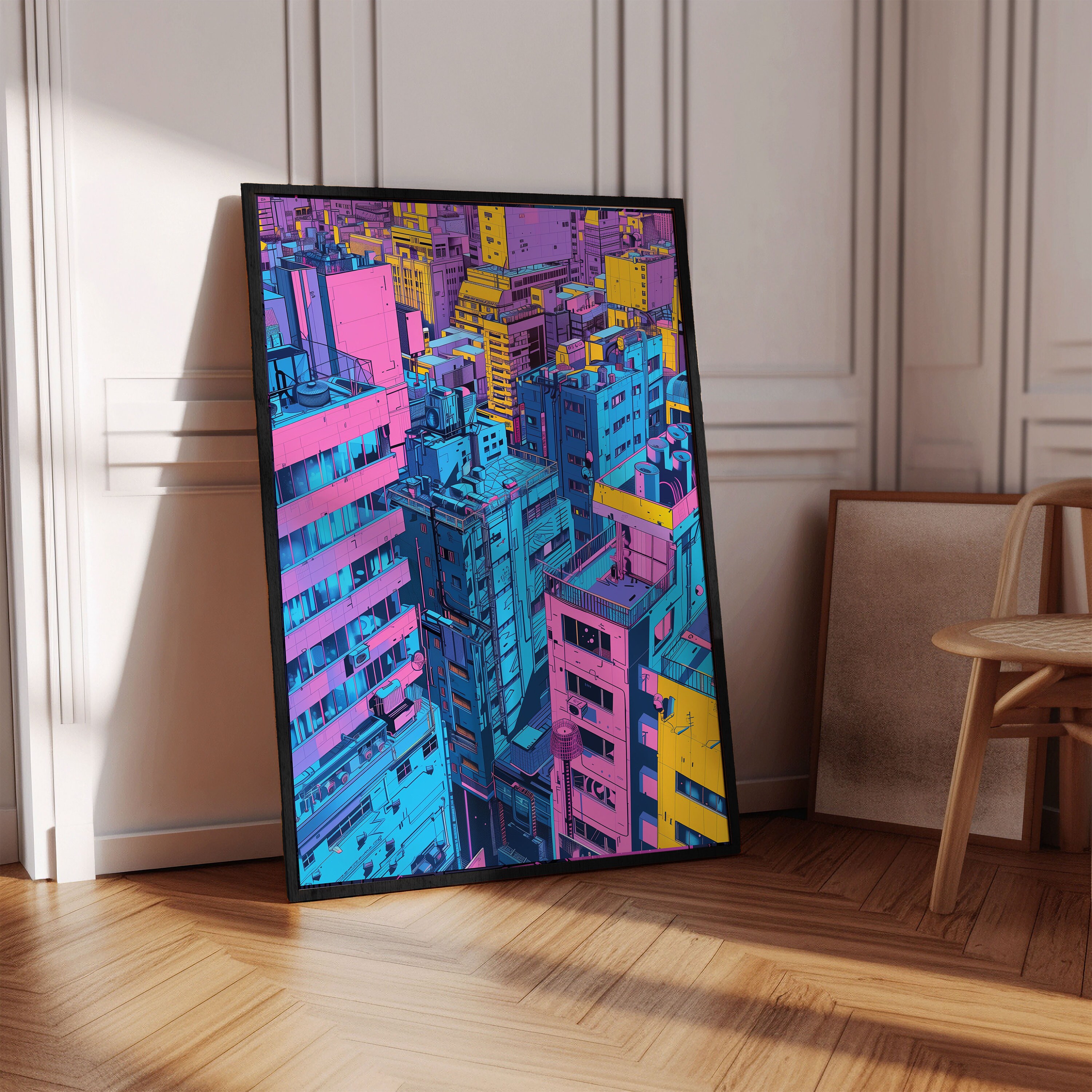 Cyberpunk City Art | Cyberpunk Poster | Cyberpunk Building Art ...