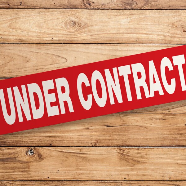 UNDER CONTRACT Stickers | Real Estate Sign Stickers | Weatherproof Vinyl | Free Shipping