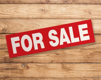 FOR SALE Stickers | Real Estate Sign Stickers | Weatherproof Vinyl | Free Shipping