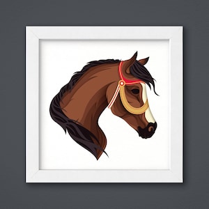 3D Horse Shadow Box, 3D Paper Cut Shadow Box Template, SVG Digital Download, Shadow Box SVG Digital Download Files, For Cricut, Lightbox