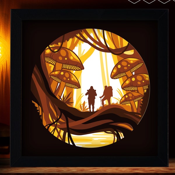 Forest light box template files SVG - shadow box SVG Cricut file - cutting Cricut - Arizona shadow paper cut Forest light box template files SVG - shadow box SVG Cricut file - cutting Cricut - Arizona shadow paper cut