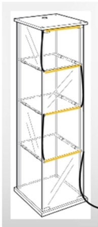 LED Lighting Kit for IKEA Detolf and Blaliden Display Cases - Warm ...