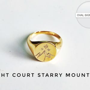ACOTAR Night Court 925 Sterling Silver Ring, Starry Mountains Night Court Ring, star rings Bookish Jewelry, Bookish Rings, Bookish Gifts Mom