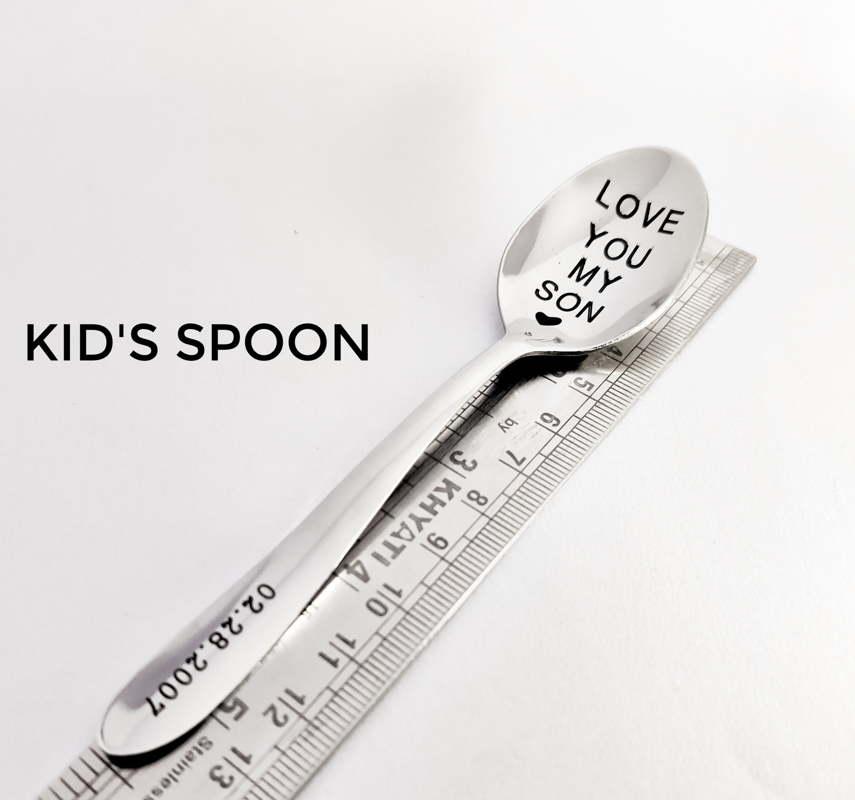 Personalised Engraved Spoon - Custom Name Stainless Steel Teaspoon, Gift For Her/Him, Valentine's, Anniversary-723711