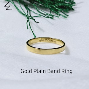 3mm wide Band 14k Gold Ring, Wedding band, Simple Gold Band Ring, Wedding Ring, Gold Stack Ring, Gold Band, Stacking Ring, Minimalist Ring