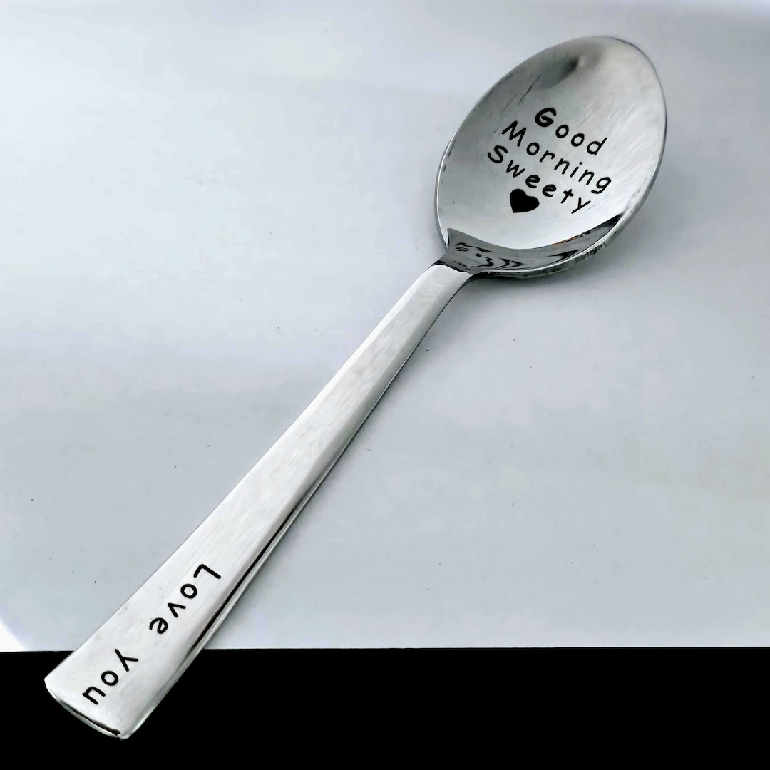 Spoon Text Custom Engraved Spoon, Personalized Text Message Gift , Christmas Day ...