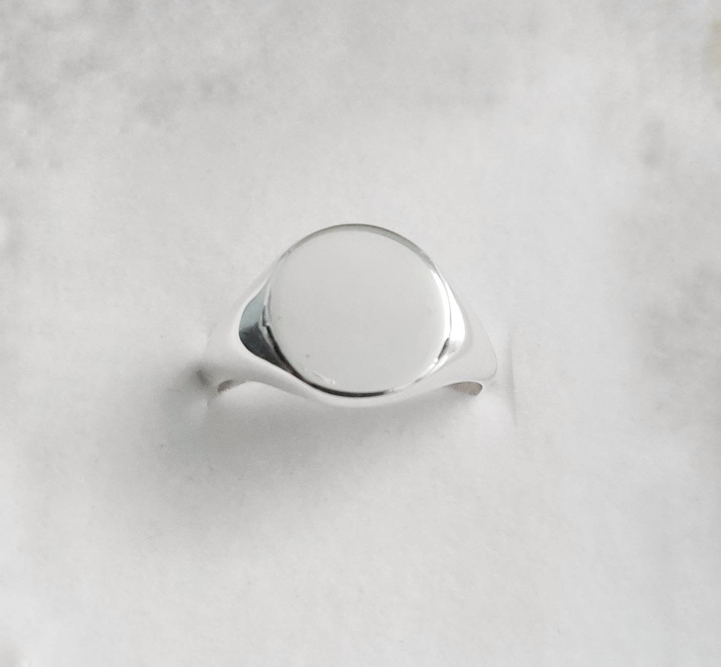Oval Signet Ring 925 Sterling Silver, Custom Null Rings