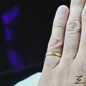 Thin Gold band, 3mm wide Plain Gold Band Ring, 14k Gold Filled Ring, simple Gold ring, stacking ring, Minimalist thin ring For Women Gifts