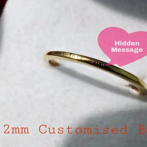 Custom 1.2 mm hidden message ring, secret message ring, letter ring, initial ring, quote ring, hidden quote ring, personalized GIFT FOR HER