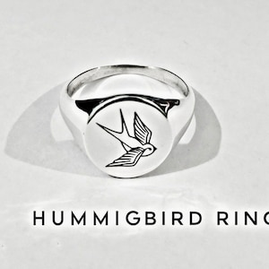 Hammigbird - SWALLOW TATTOO RING - Silver Bird Ring - Fashion Ring - Inspired Ring - Pinky ring - Mens Ring - Unisex Ring - Animal Jewelry-