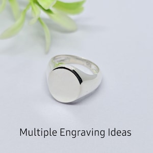 Personalized Sterling Silver Oval Ring - Gothic Signet Rings - Geek Jewelry - Kids Superhero FaceMask Engraved Ring - Witch - Jeek Ring Gift