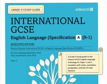 English Language Edexcel iGCSE anthology notes