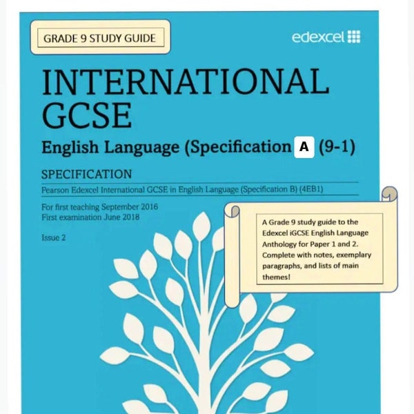 English Language Edexcel iGCSE anthology notes