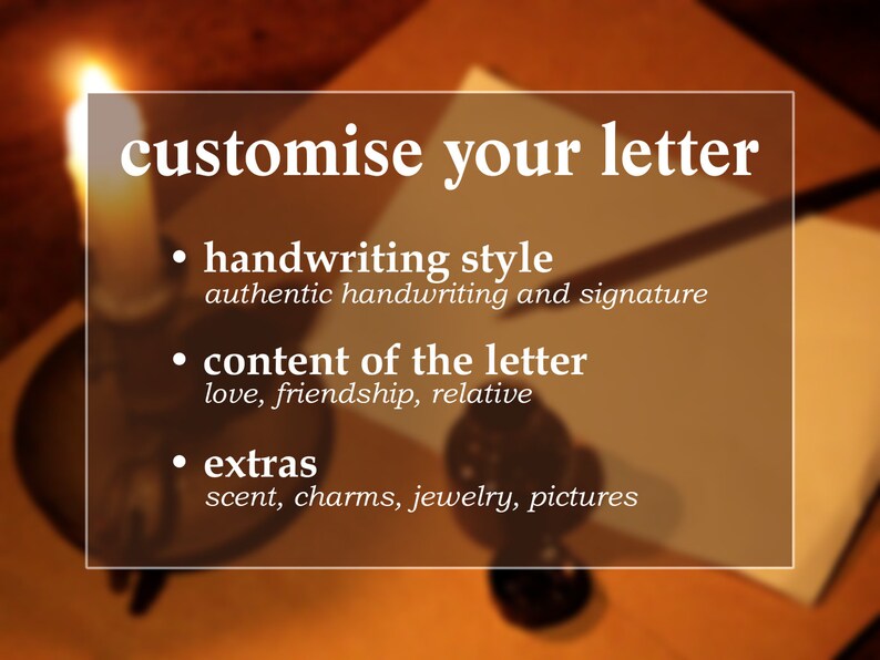 Handwritten Letter From Your Comfort Character Etsy UK