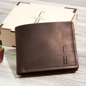 Personalized Mens Wallet Personalized Gift for Men Mens Leather Wallet Father's Day
