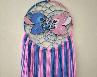 Dreamcatcher Stitch and Angel couple in love