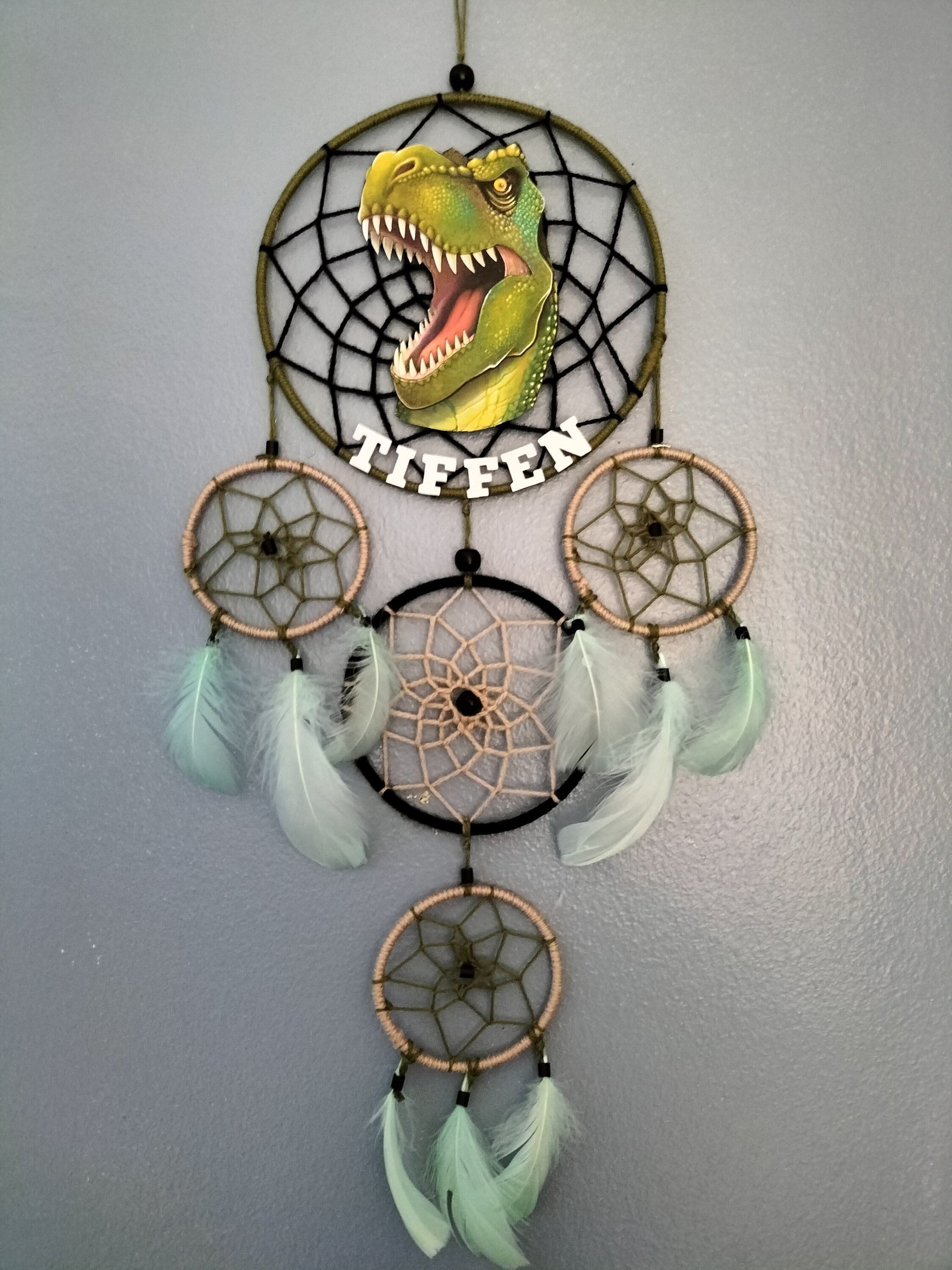 Beinou Dream Catcher Kids Dinosaurus Dromenvanger Veer Handgemaakte