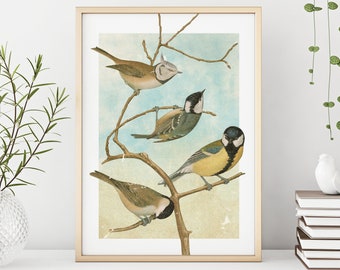 Antique Bird Digital Download, Vintage, DIY Crafts, Printable Downloadable, Wall Art, JPG Bird, Illustration