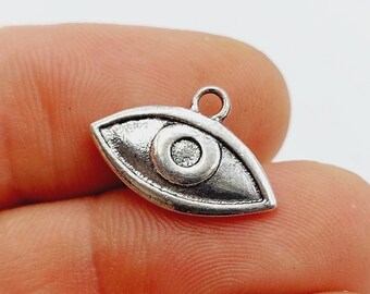 5 Eye Charms in Silver Tone (All wakend oog hanger oog van voorzienigheid iris) - G36B