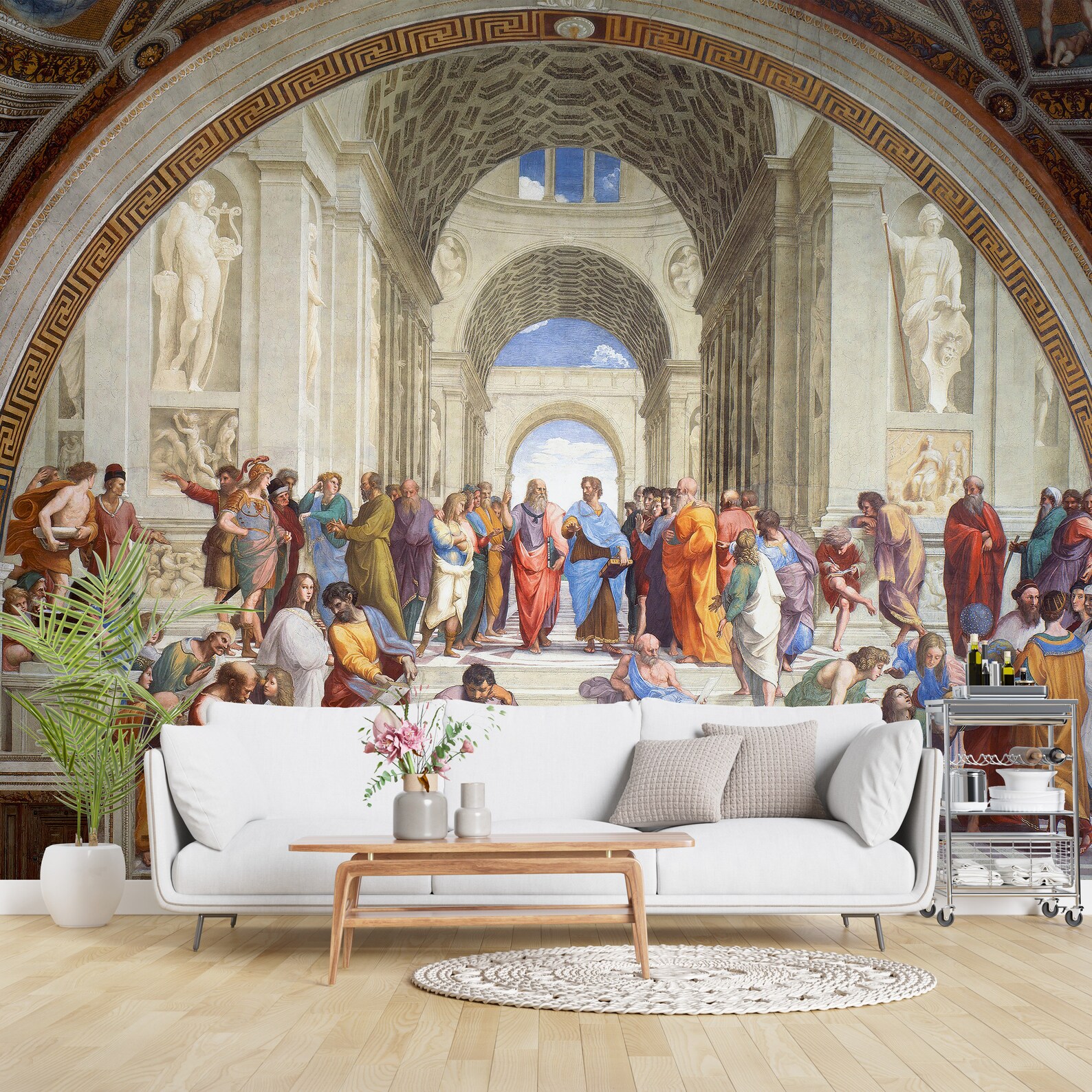 School of Athens Wallpaper, Italian Renaissance Mural (removable or ...