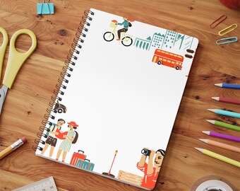 Wirobound Softcover Notebook, City Tour