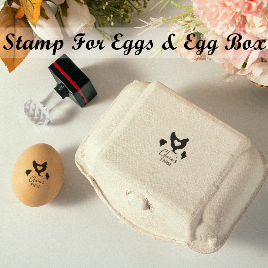 Custom Egg Seal Custom Egg Box Stamp Custom Egg Carton Etsy