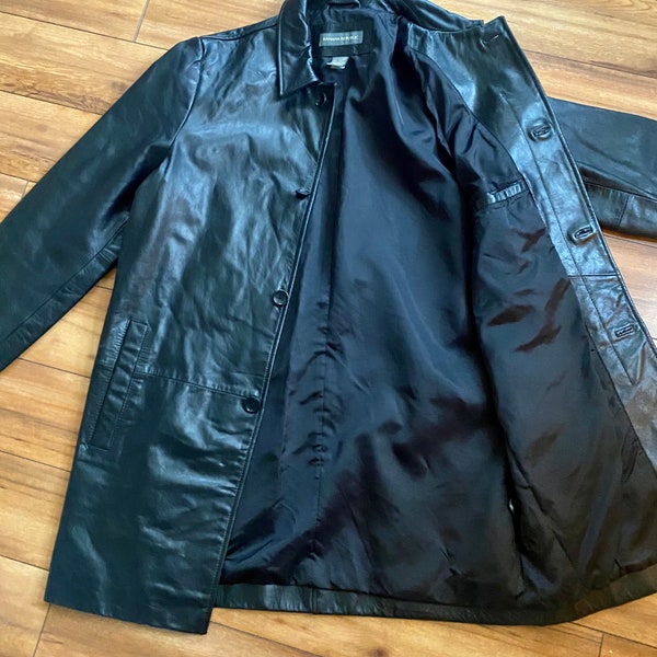 Leather Banana Republic coat