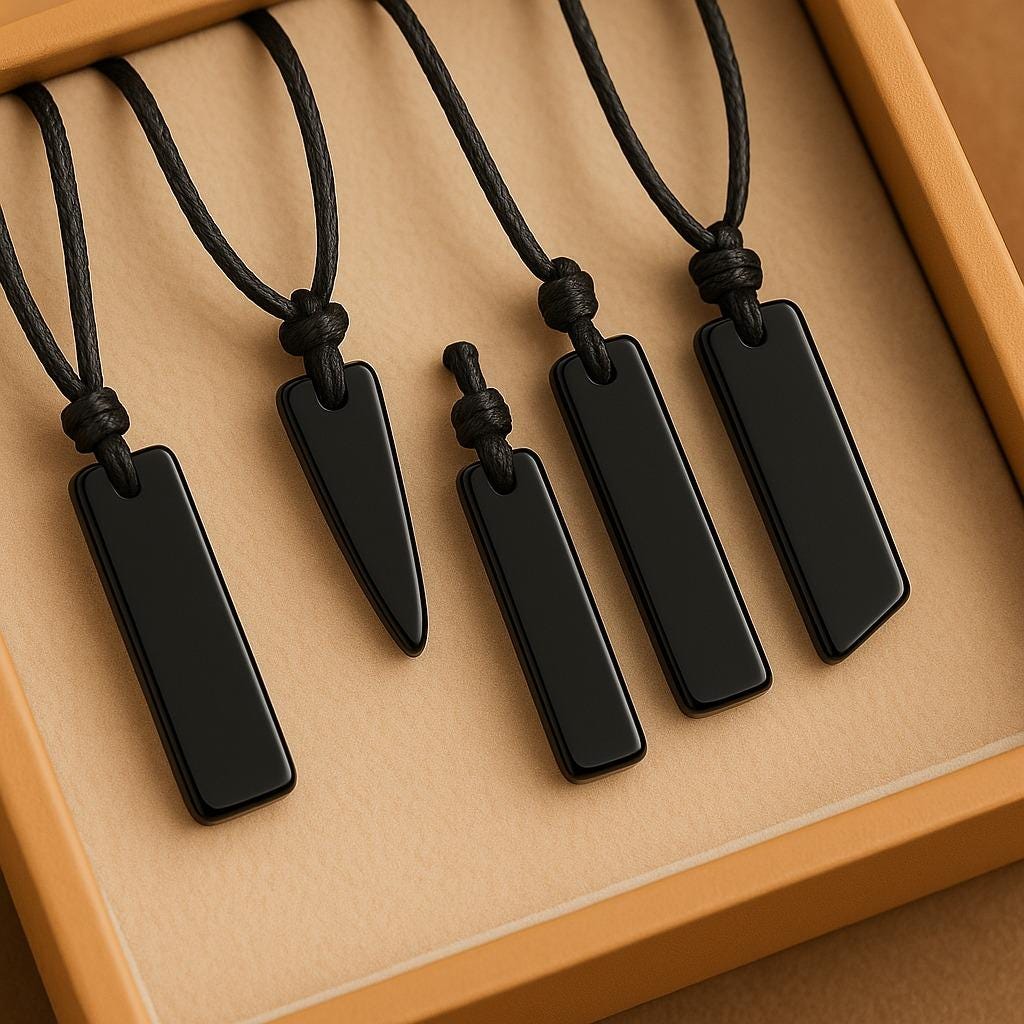 Ciondolo In Tormalina Nera Grezza - Protezione Dalle Energie Negative - Foto 2