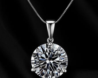Elegant Zircon Necklace – Genuine Sparkling Gemstone Pendant, Timeless Luxury Jewelry