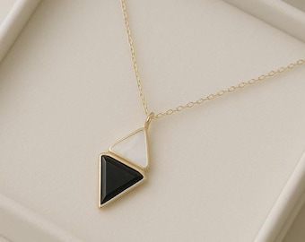 Collar de turmalina negra y selenita / Joyería protectora / Collar chapado en oro / Repele la energía negativa / Promueve la calma