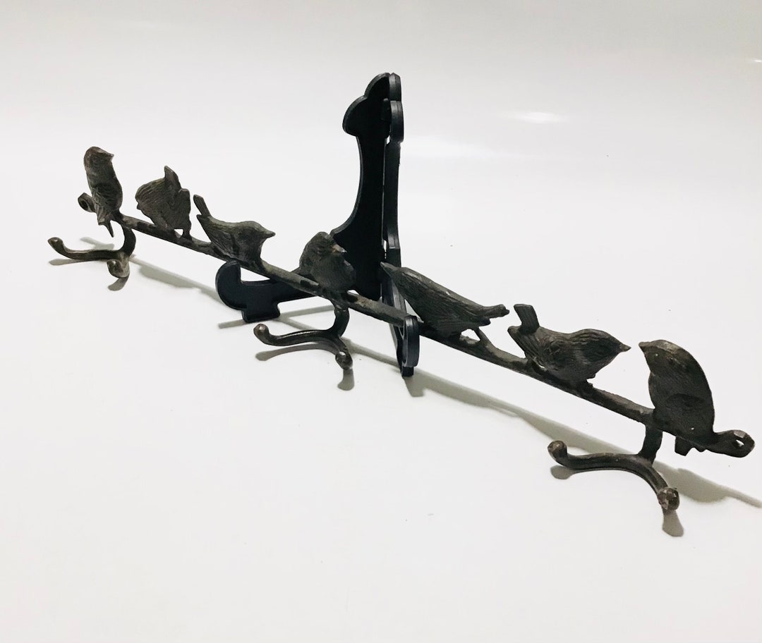 Cast Iron Wall Coat Rack Hanger Bird Vintage Coat Rack Etsy