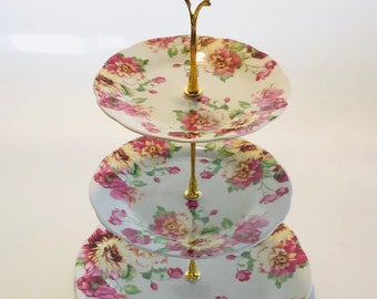 Cake Stand Three Tier Ceramic Display Stand Cakes Sandwiches Afternoon Tea Scones