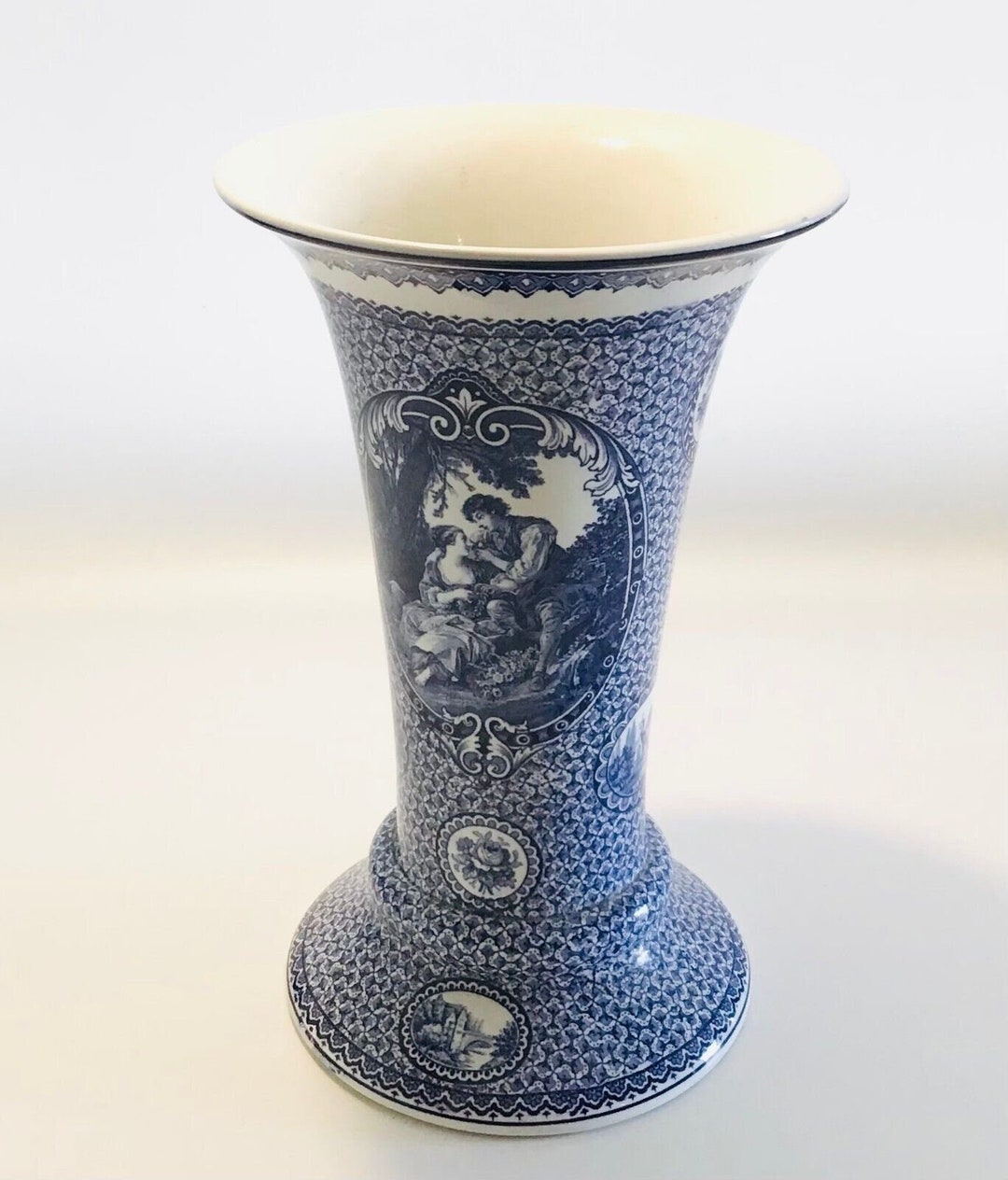 Blue & White Ceramic Tall Vase Fresh Flower Vase Louis XV1 Etsy UK