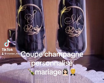 Personalized champagne coupe