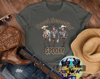 Skeleton Cowboy Halloween t-shirt spooky season shirt western shirt cowboy shirt spooky vibes Halloween gifts western graphic tee shirt gift