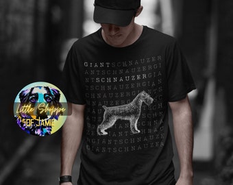 Riesenschnauzer graphic tee shirts hondenliefhebber shirts Riesenschnauzer t-shirt Schnauzer geschenken Schnauzer moeder hond moeder shirts hond vader cadeau shirts