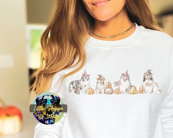 Shetland Sheepdog Halloween sweatshirt hondenliefhebber geschenken Sheltie moeder cadeau Sheltie shirt Shetland gezellige truien Halloween sweatshirt herfstshirt