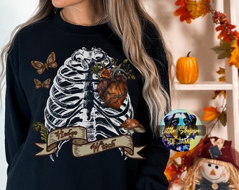 Hedge bruxa camisolas bruxaria wiccan presente suéter caixa torácica roupas goblincore camisa bruxa floresta bruxa cottagecore jumpers bruxa verde