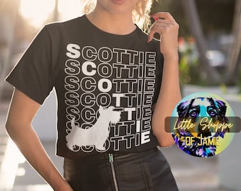 Scottish Terrier graphic tee shirt dog lover shirts Scottie dog t-shirt Scottish Terrier gifts Scottie mom dog mom shirt dog dad gift shirts