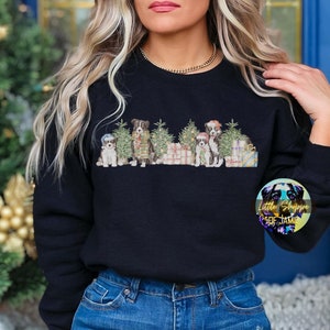 Border Collie Christmas tree sweatshirt Christmas dog sweater dog lover sweater dog mom gift Collie mom gift Christmas shirts Border Collies