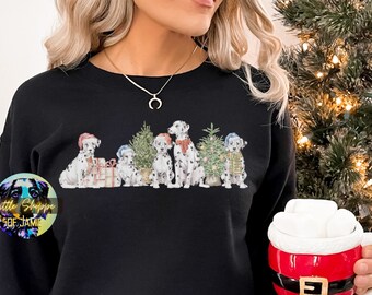 Unisex Knitted Dalmatian Sweater, Dalmatian Dog Pullover Sweater