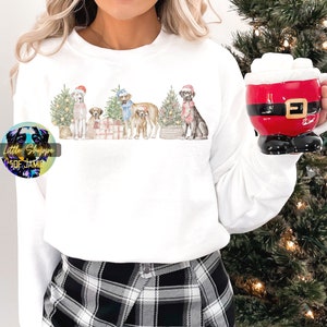 Great Dane Christmas tree sweatshirt Christmas dog sweater dog lover sweater dog mom shirt Great Dane mom gift cozy Christmas dog sweatshirt
