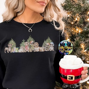 Dachshund Christmas tree sweatshirt Christmas dog sweater dog lover sweater dog mom shirts wiener dog shirts Dachshund mom gifts Wiener Dogs