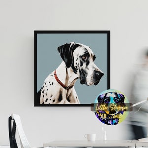 Framed Great Dane canvas art Great Dane wall decor dog owner gift Living Room decorations office décor Great Dane bedroom Housewarming gifts